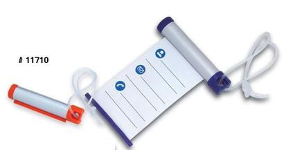 Write N Roll Luggage Tag - Silver/Orange