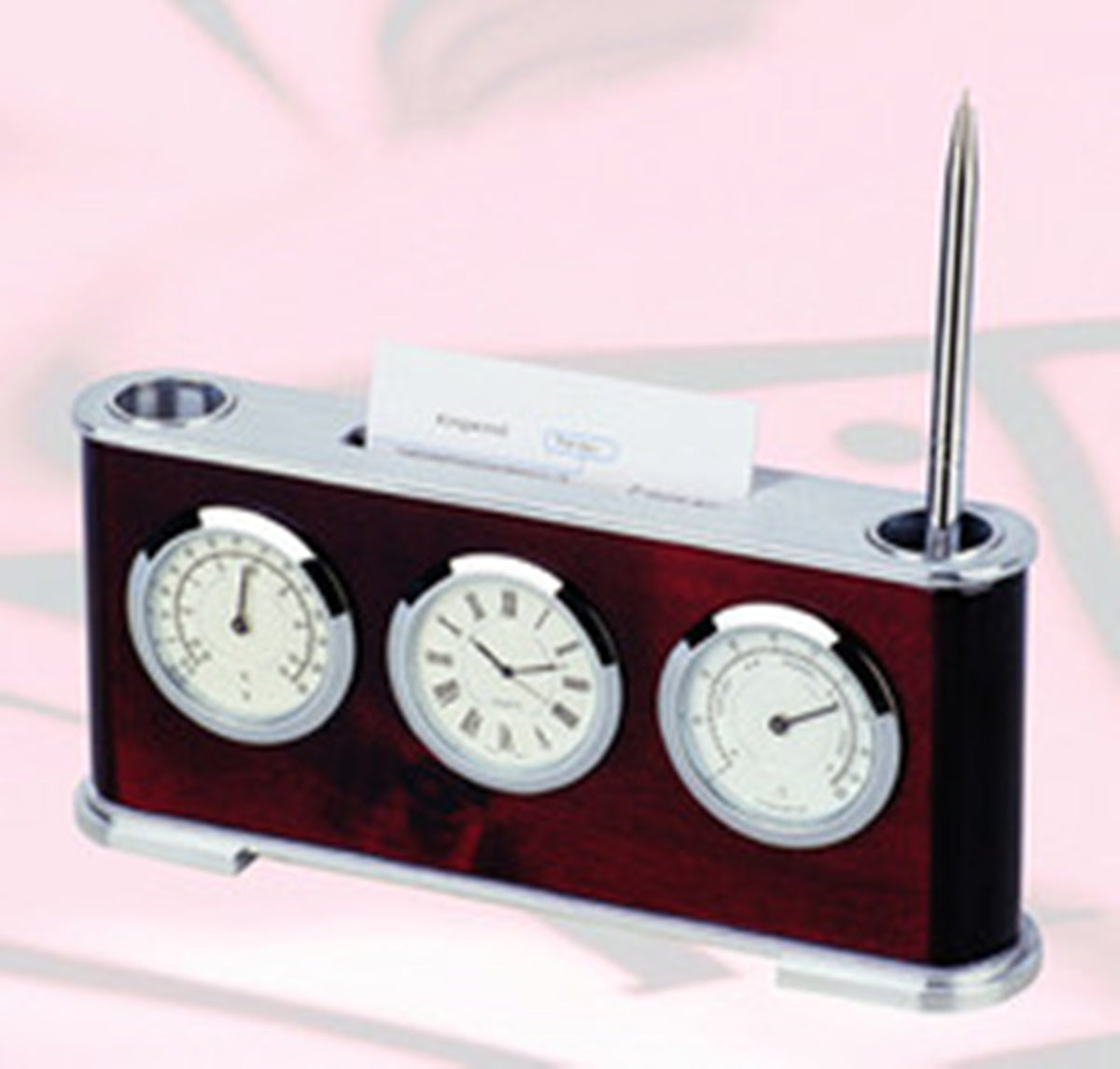 Clock, Pen Stand and Card Holder
