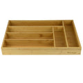 Organic Bamboo 6-Slot Organizer, Utensils Utility Storage