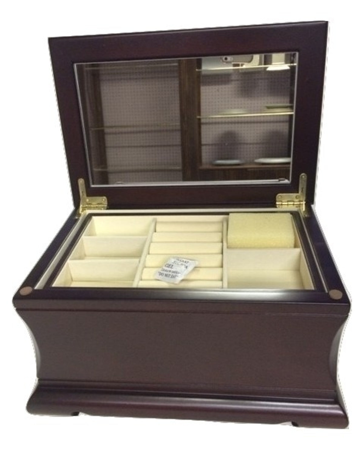 Wood jewelry box, Soya-A.T. Felt