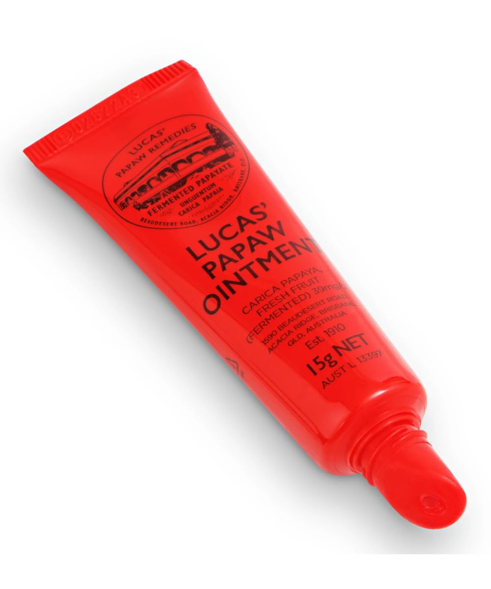 Lucas PAPAW Original Multipurpose Balm With Lip Applicator from Australia : Multi-Tasking, Natural, Vegan, Hydrating And Soothing (15g)-Pack of 4