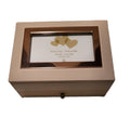 Jewelry Box Beige MDF w/Copper Finish Floral Cover