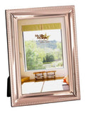 Frame 5x7 Beveled w/Beaded Border, Copper Finish Alum
