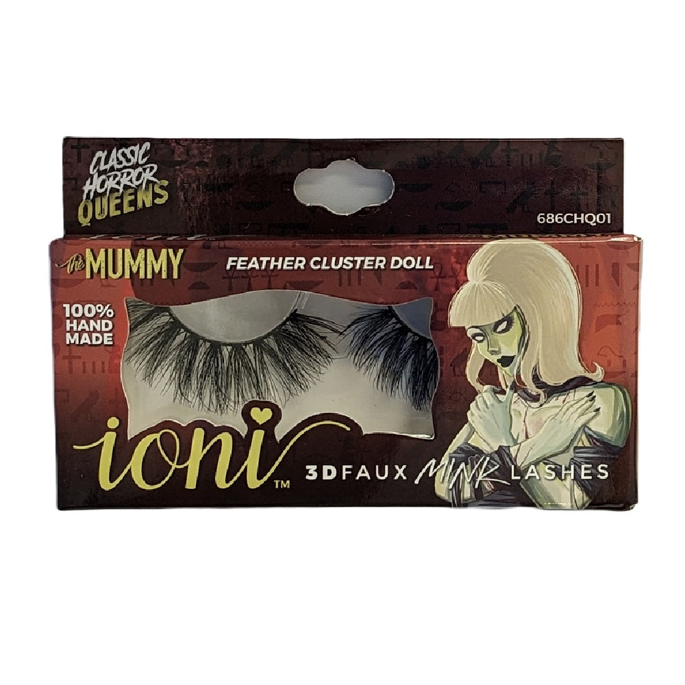IONI Collector's Premium Edition 3D Faux Mink Lash THE MUMMY Feather Cluster Doll