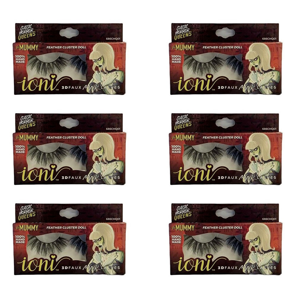 IONI Collector's Premium Edition 3D Faux Mink Lash THE MUMMY Feather Cluster Doll