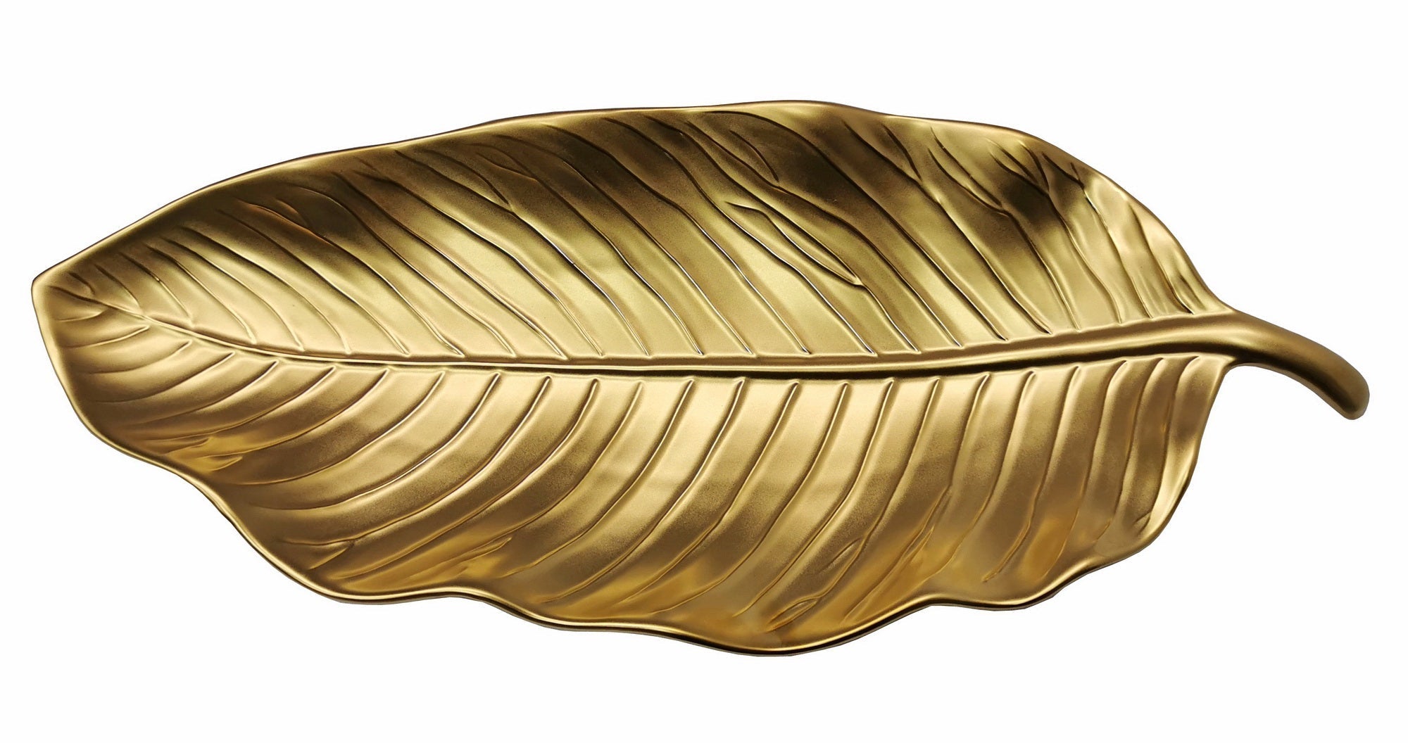 Botanic Collection Titanium Porcelain   Leaf plate 17"