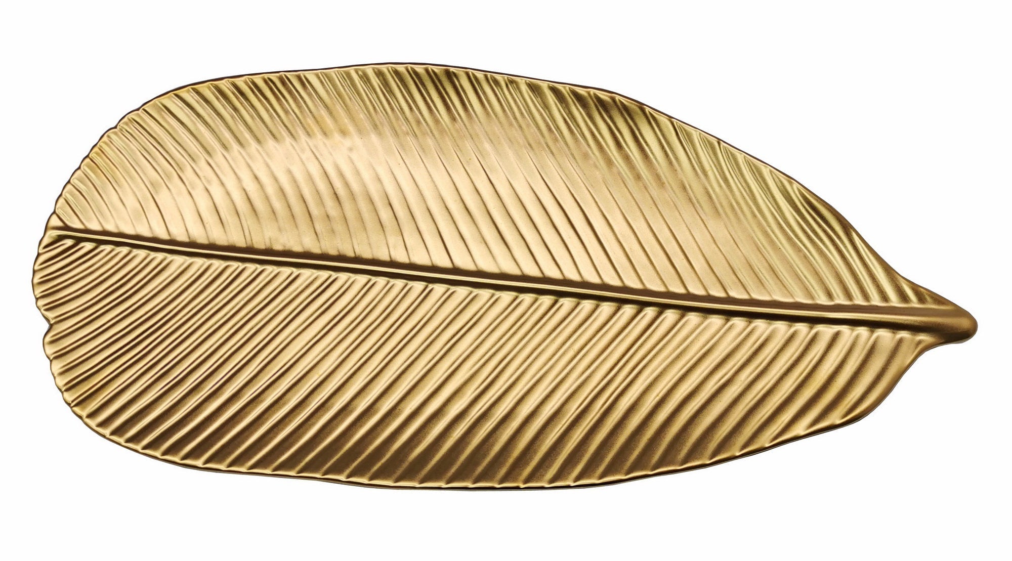 Botanic Collection Titanium Porcelain   Leaf plate 16.25"