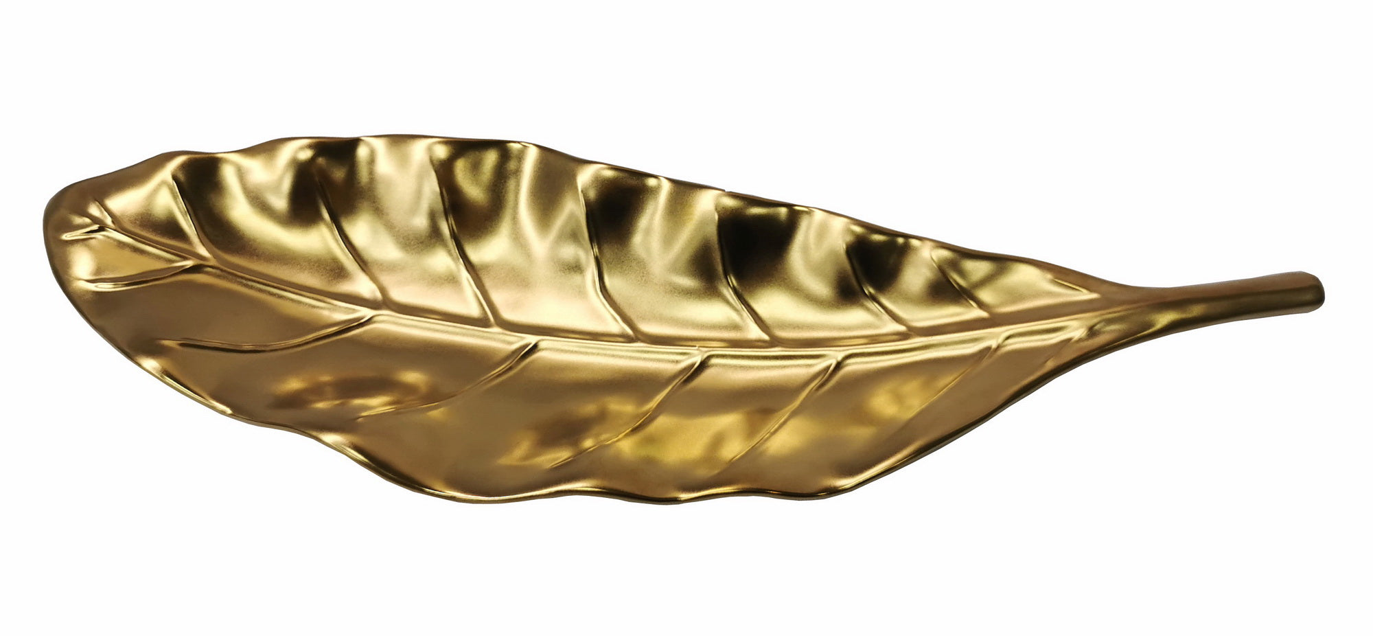 Botanic Collection Titanium Porcelain   Leaf plate 14.25"