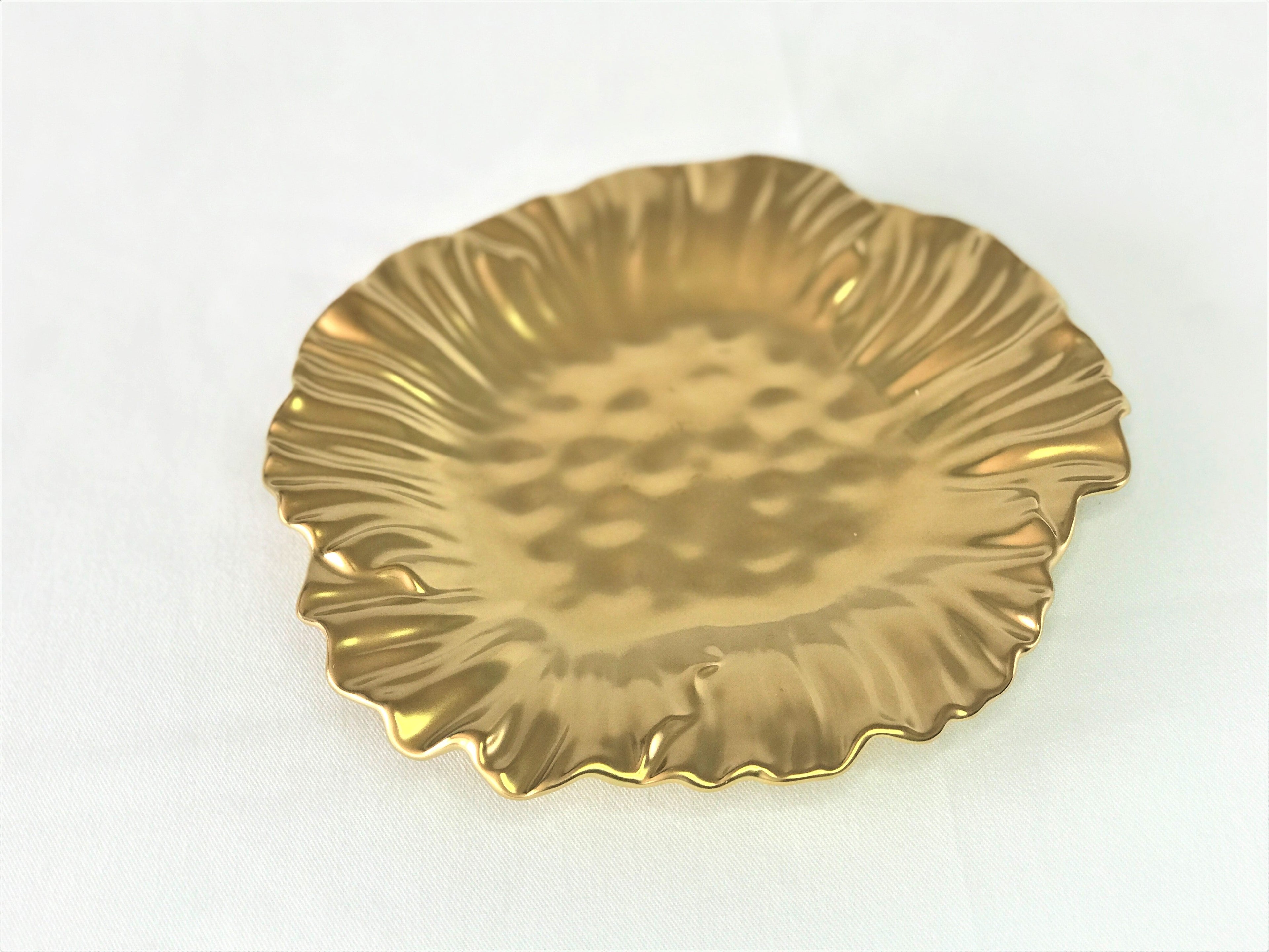 Botanic Collection Titanium Porcelain Sunflower plate 8.75"