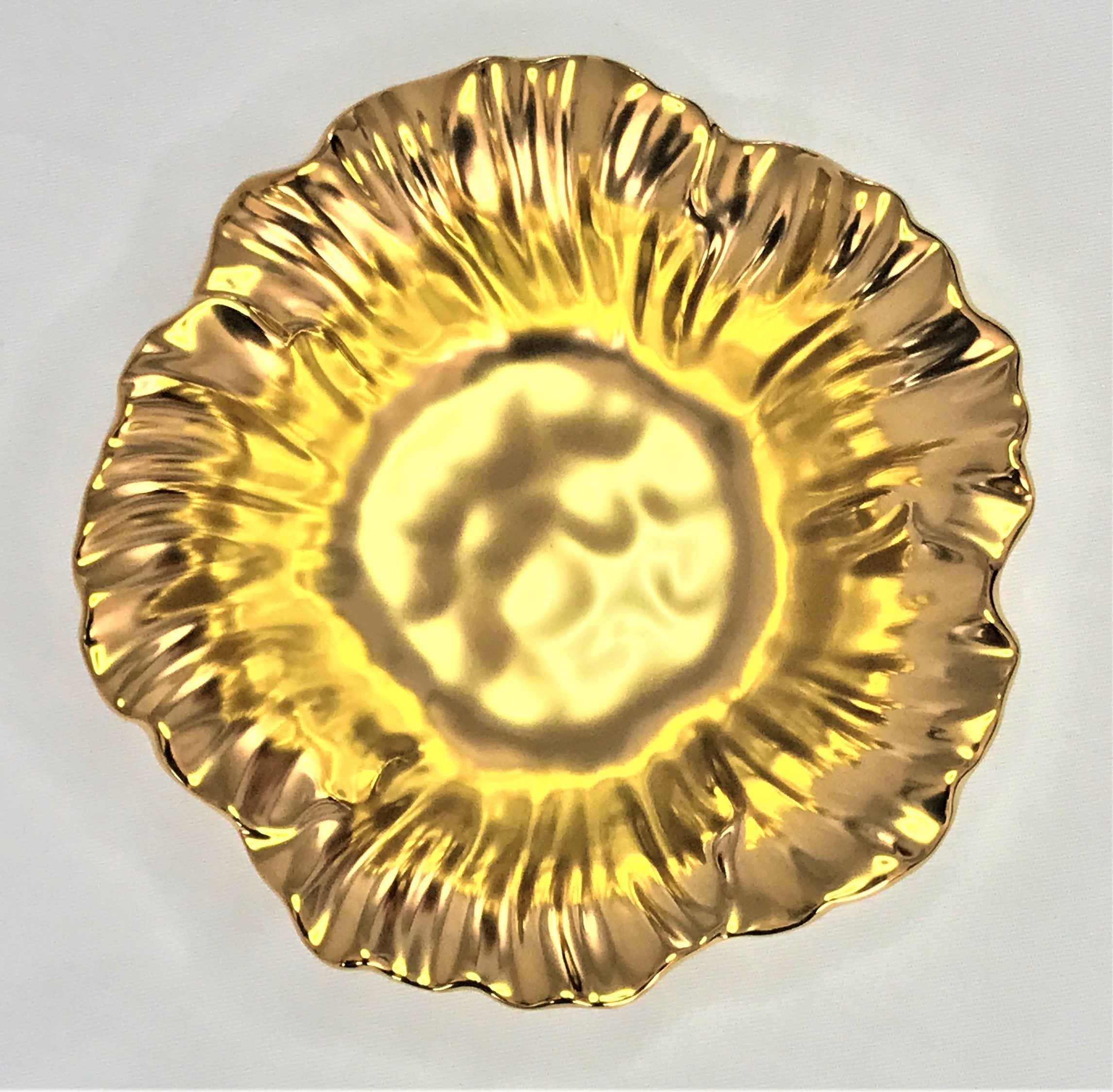 Botanic Collection Titanium Porcelain Sunflower bowl 11.5"