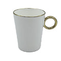 380ml Simplicity Collection White Porcelain Gold Trim Coffee Mug