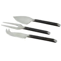Gibraltar 3-pc Cheese Set (2 Tone Black Matte & Stainless Steel)