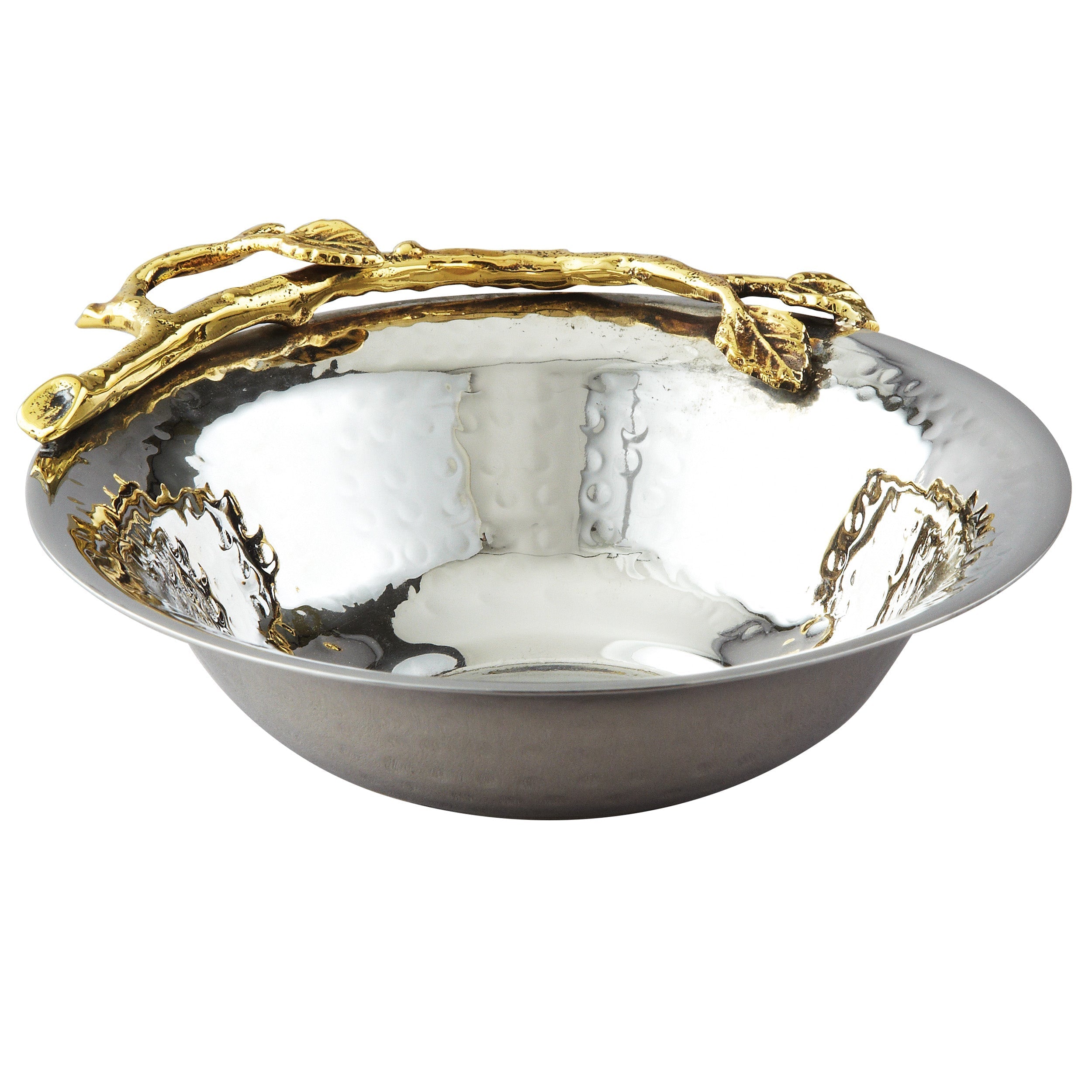 Gilt Leaf Nut Bowl, 5.75 x 5.25 x1.75"