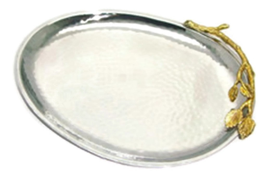 Gilt leaf oval platter