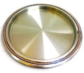 Silver Stainless Steel Rectangular  tray w/handles 21.25 x 9.5"