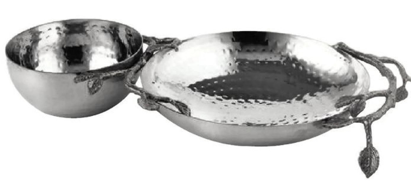 Sparkle Silver leaf chip and dip