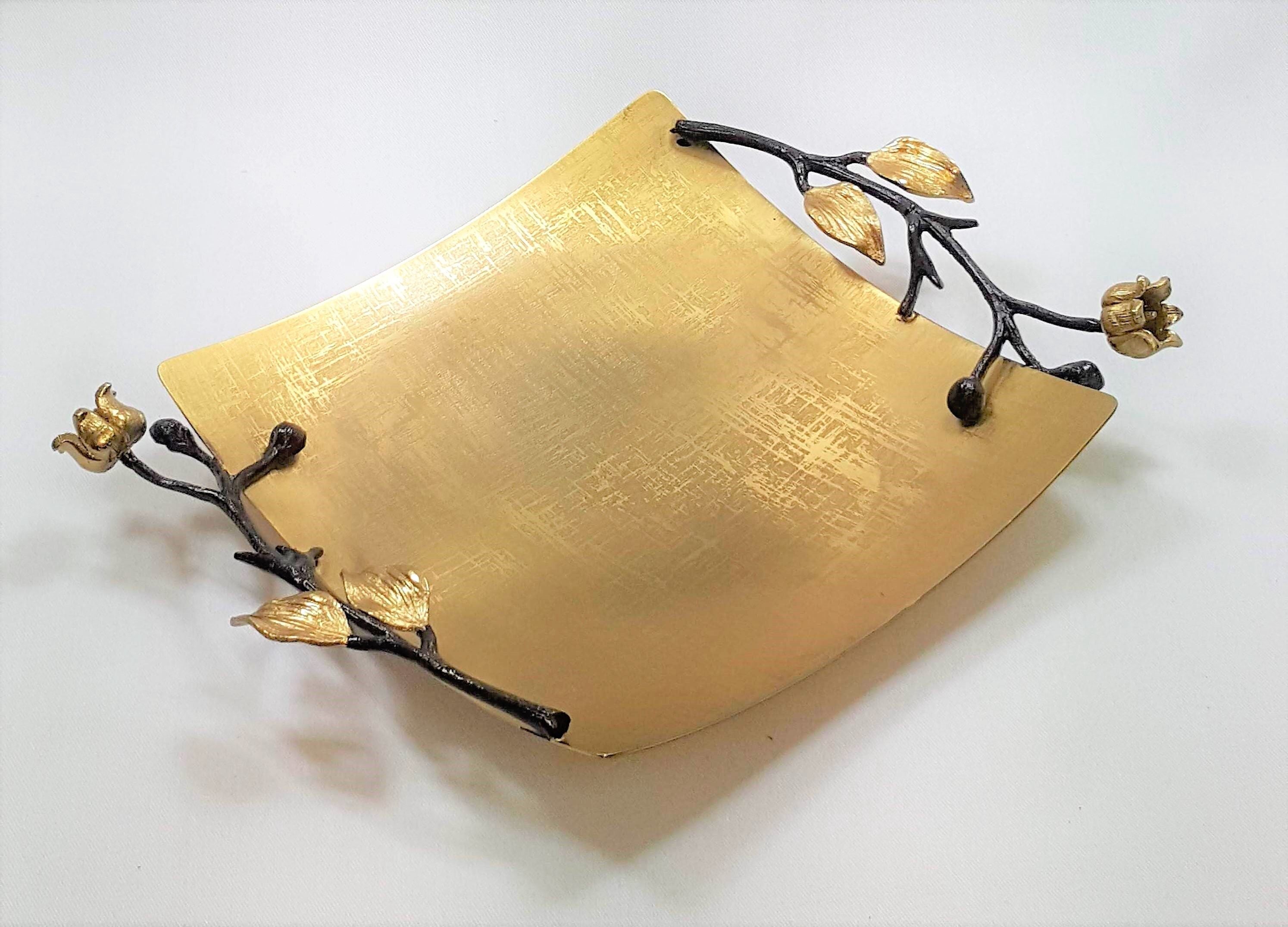 Eleanor square tray - Satin Gold