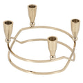 Antique gold 4-lite candle holder