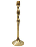 Brushed gold candle holder: H 20"