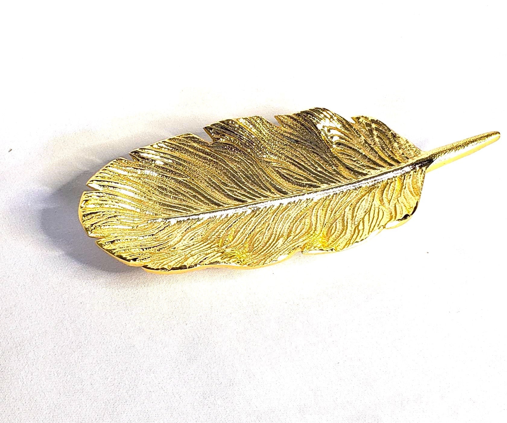 Stainless Steel Gold Leaf dish 9.25 x 4.25"
