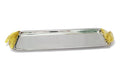 Rectangular tray w/gold fern: 21.5x7.5"