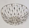 Silver Metallic 9" round basket