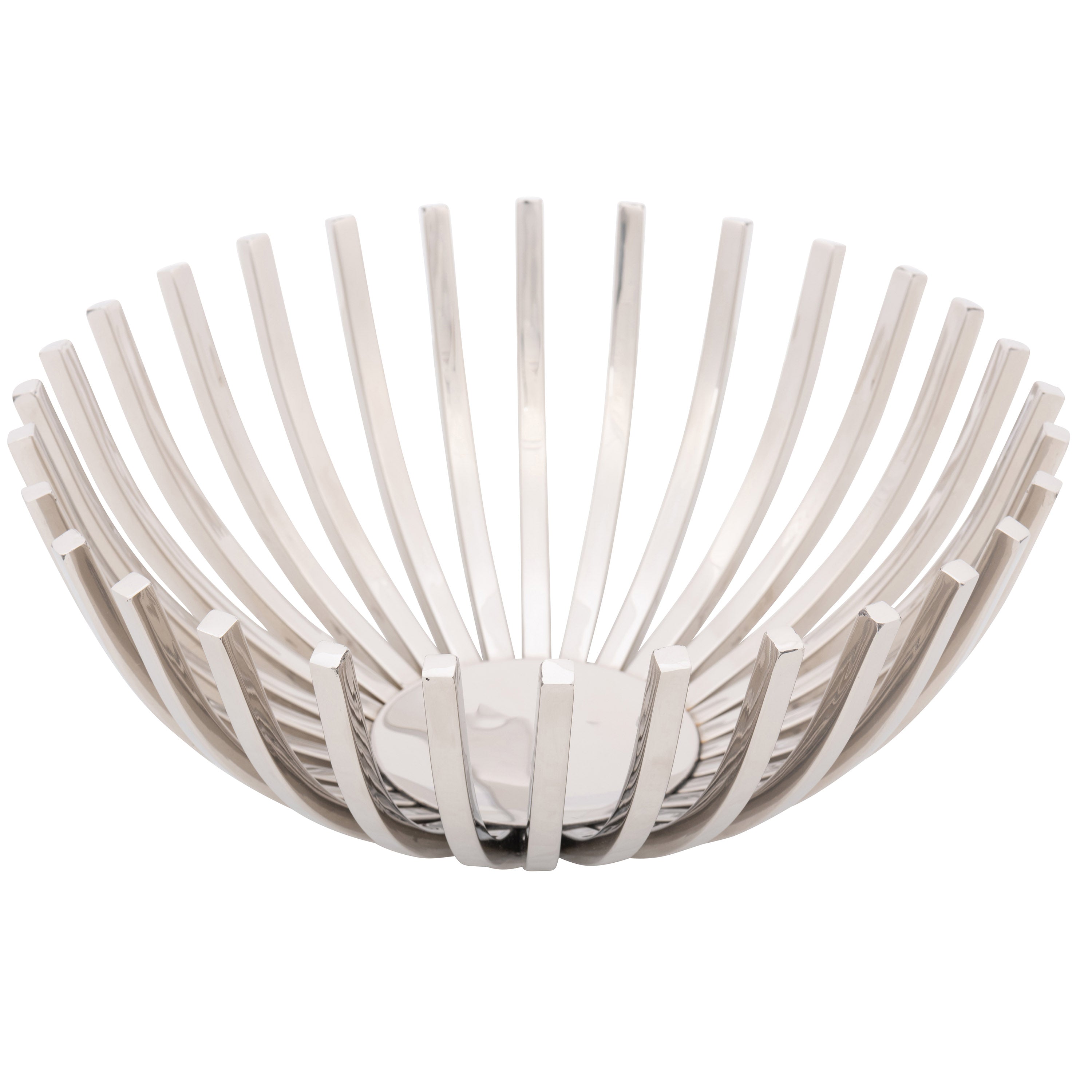 Stainless Steel Hilary round basket Home Decor 14" diameter