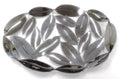 Oval Leaves platter - 12x 8" Stainless Steel Home Decor and Gift