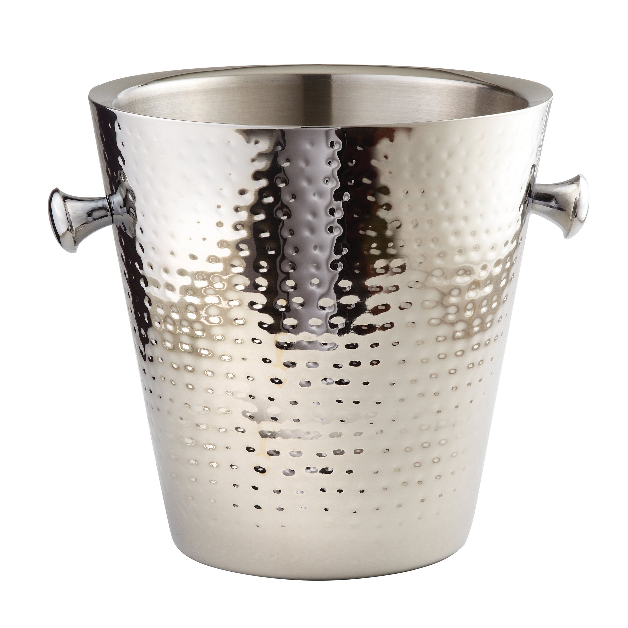 Double wall hammered champagne bucket