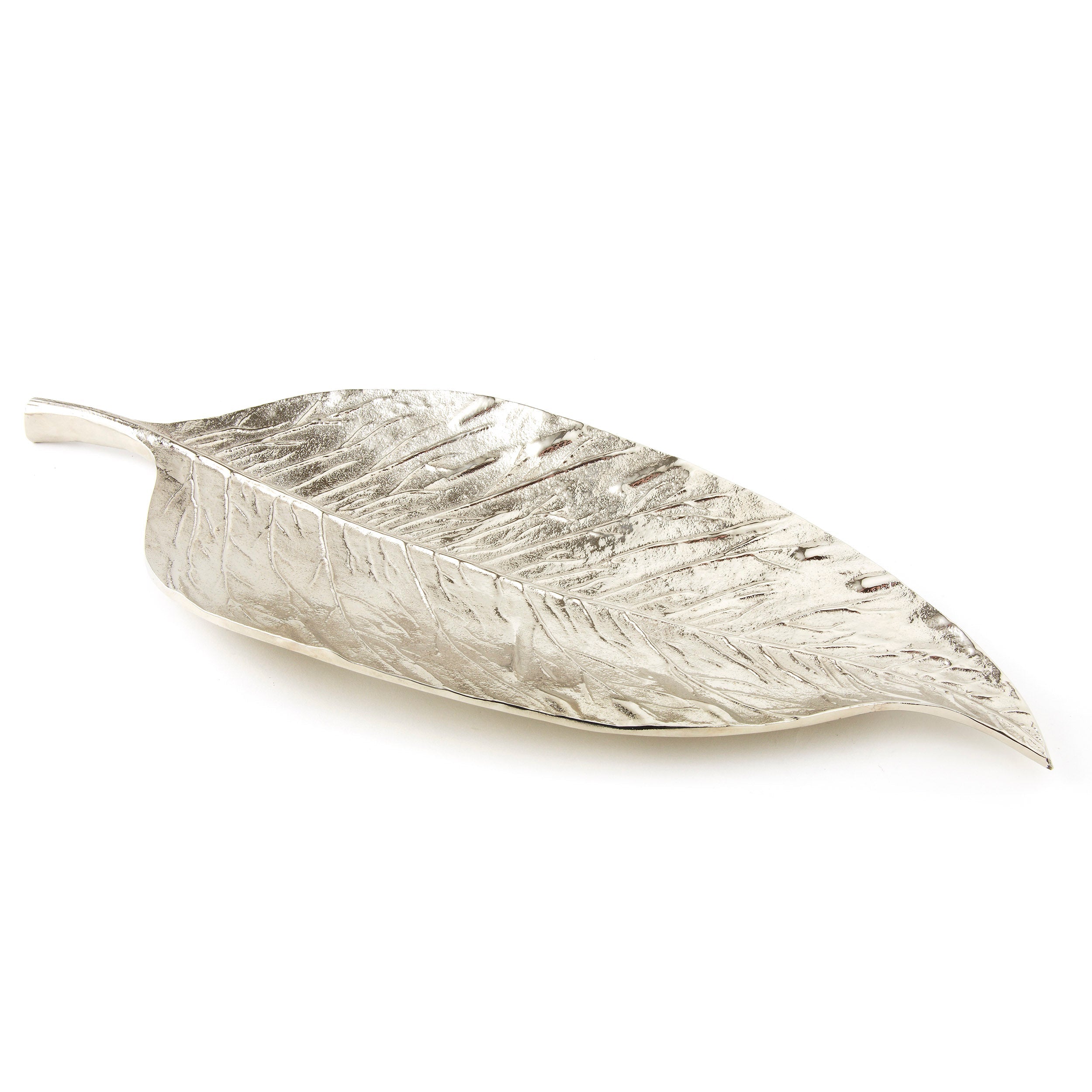 Long Leaf Platter, Nickel Plated Aluminmum