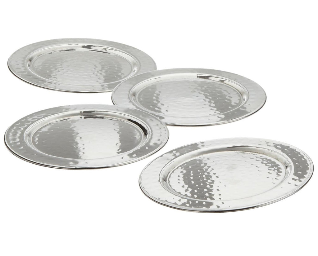 4-pc Round Coaster Set Hammered