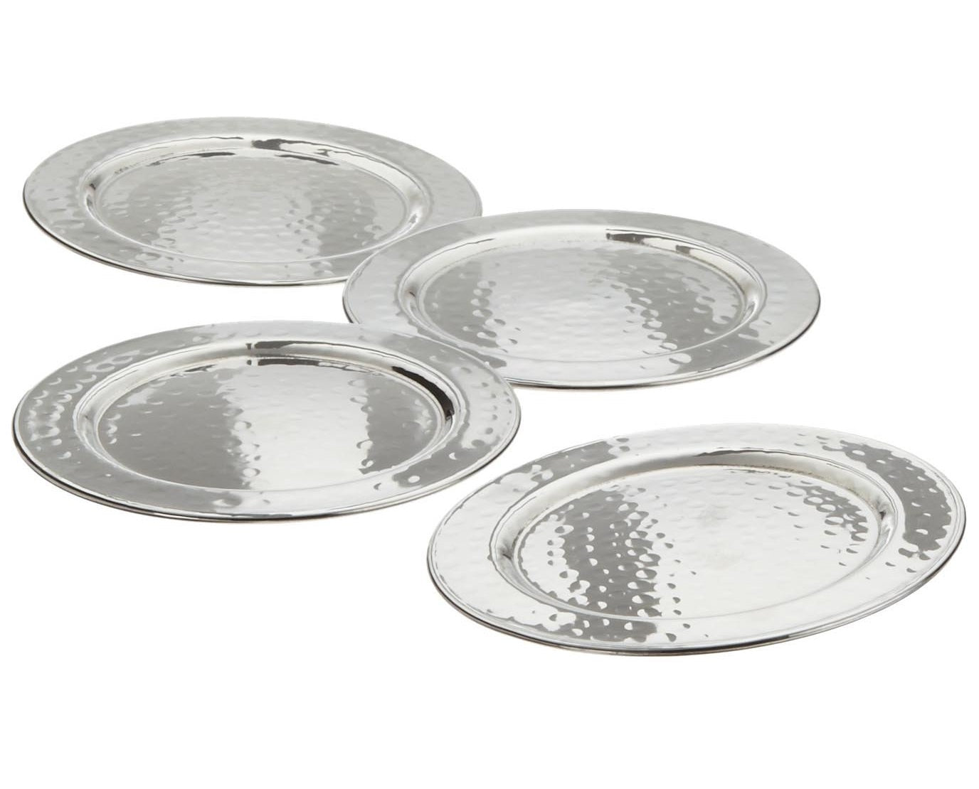 4-pc Round Coaster Set Hammered
