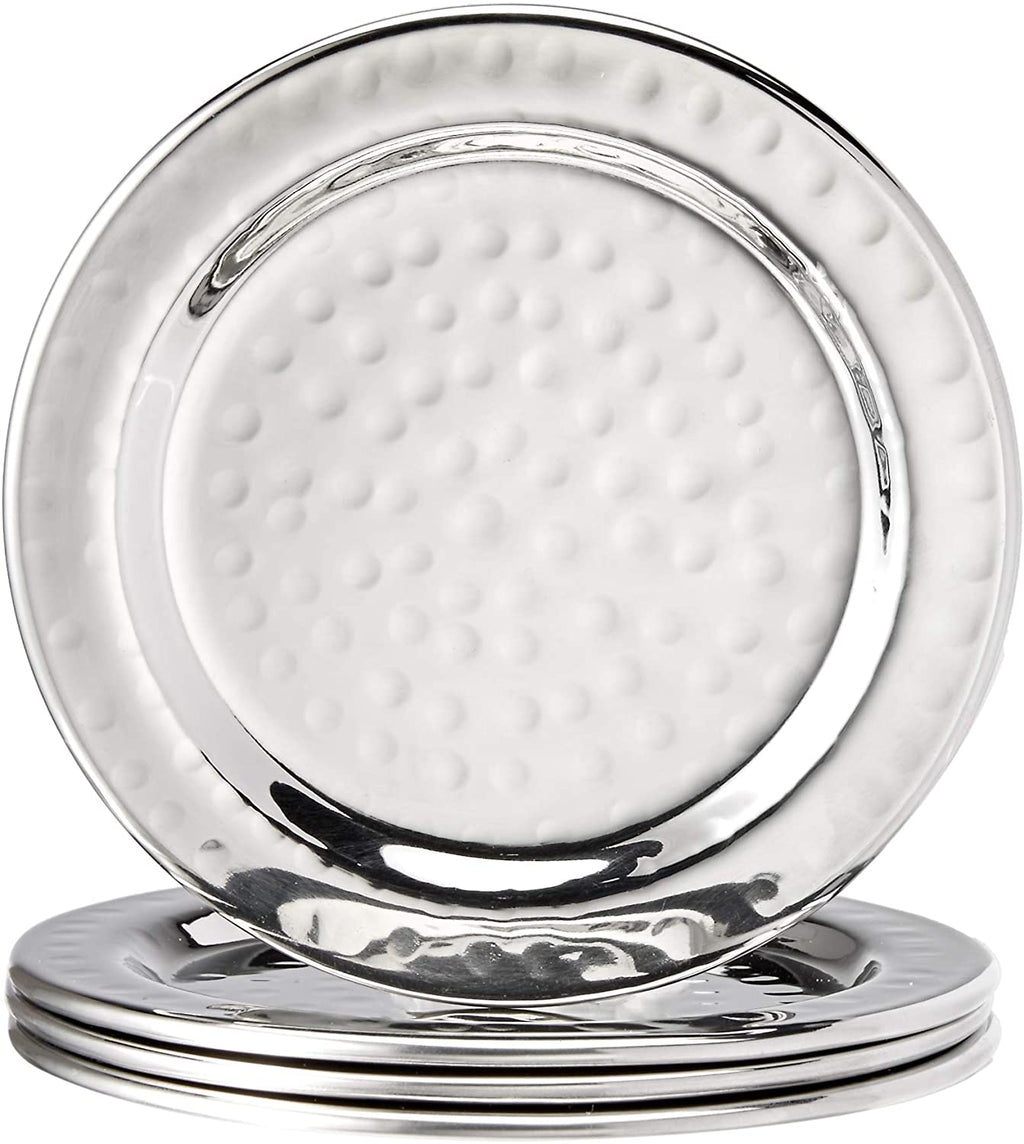 4-pc Round Coaster Set Hammered