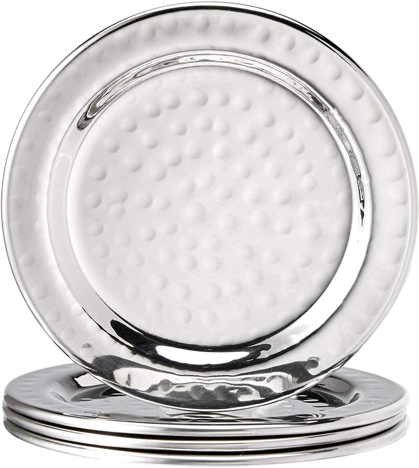 4-pc Round Coaster Set Hammered