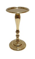 Ant.gold pillar candle h. 9" h.