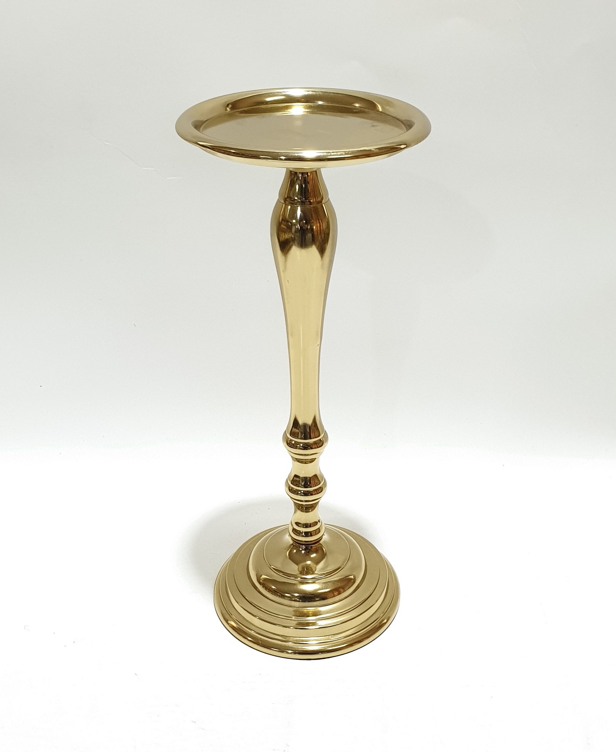 Ant.gold pillar candle h.12" h.