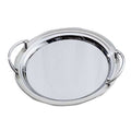 13" Round Stainless Steel Tray w/ Handles