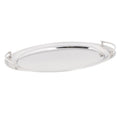 22" x 13" Oval Stainless Steel Tray w/ Handles