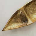 Triple section boat shape Gold colour nuts tray