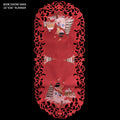 Snow Man Embroidered Cutwork Rectangular Table Runner, 13 by 27 inch
