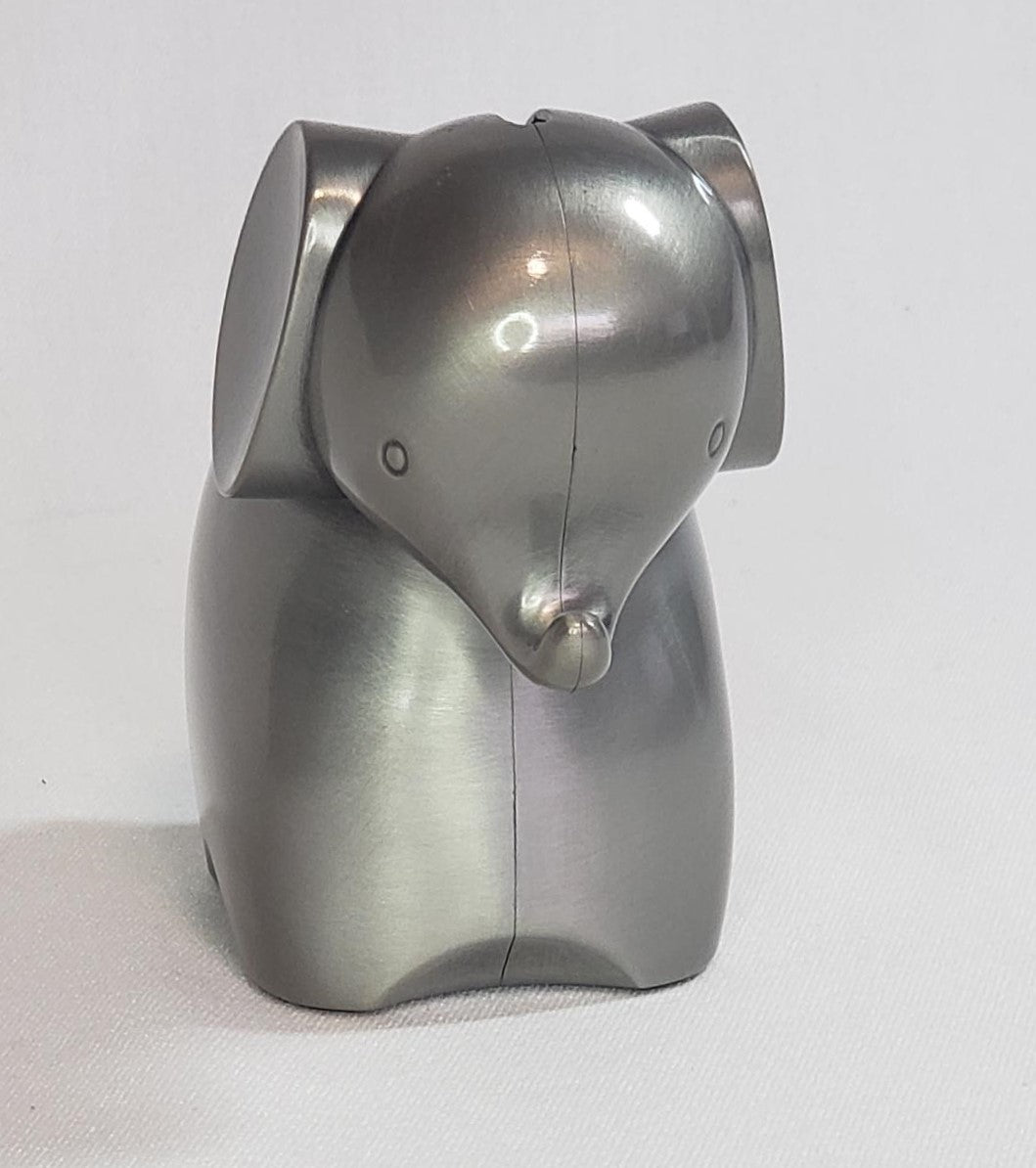 Pewter Elephant Money Saving Bank