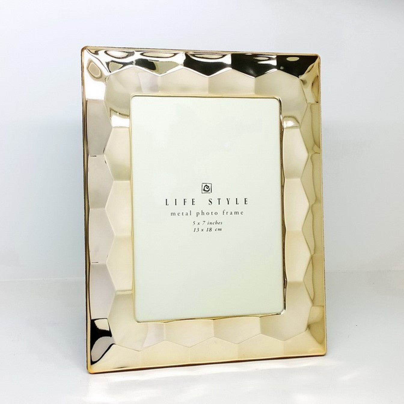 Gold finish 5x7" prism frame