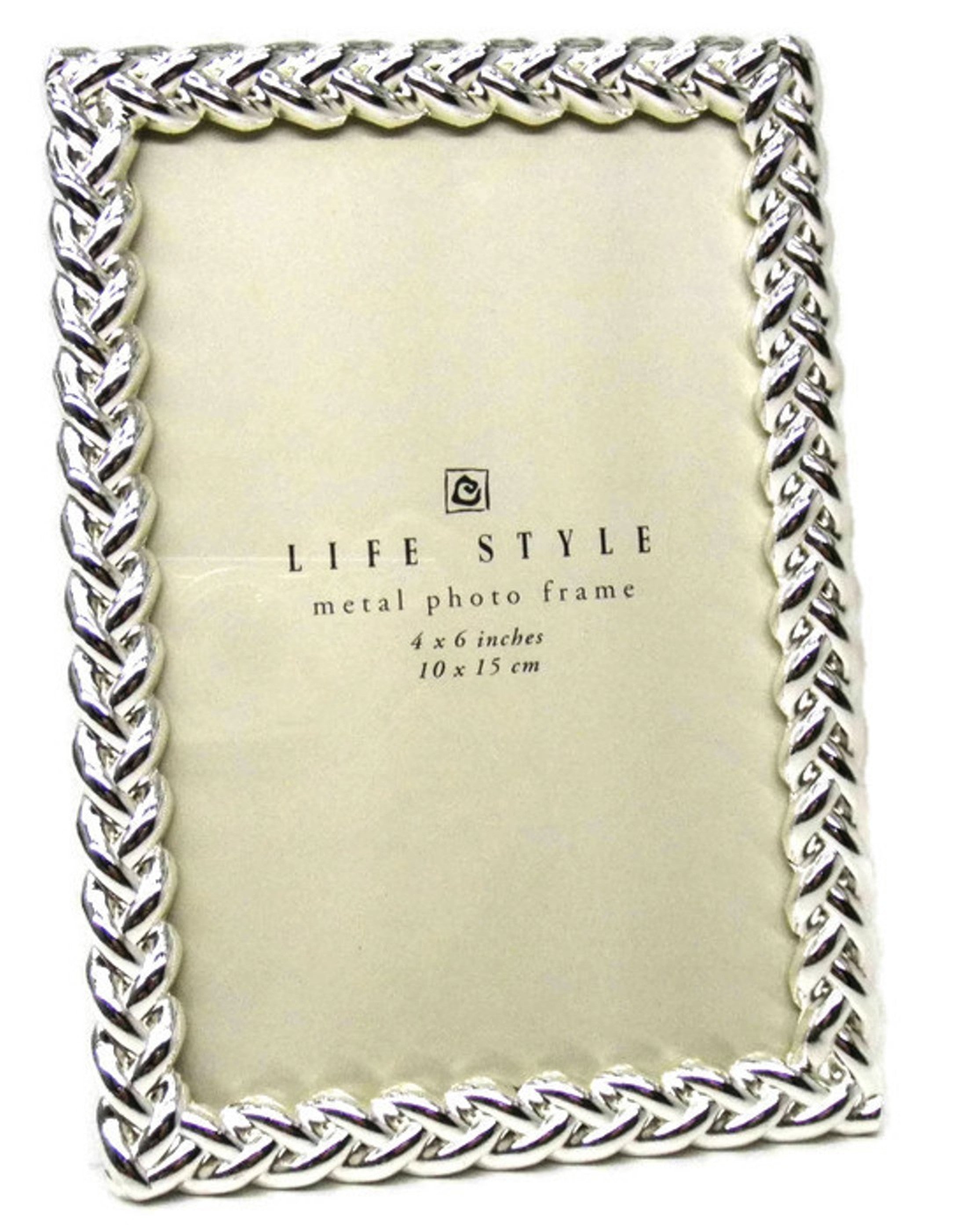 Frame 4x6 Silver Knotted Border
