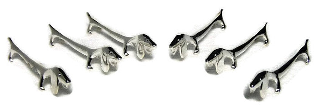 Plated Dog Knife Rests Set of 6