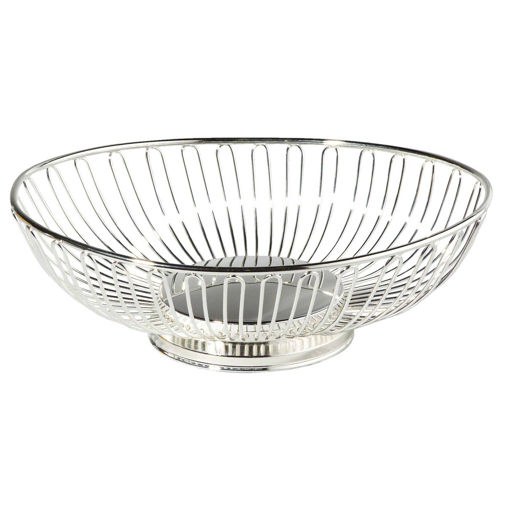 11" Silver Plated Oval Basket