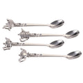 Teapot Spoons w/crystal Set of 4