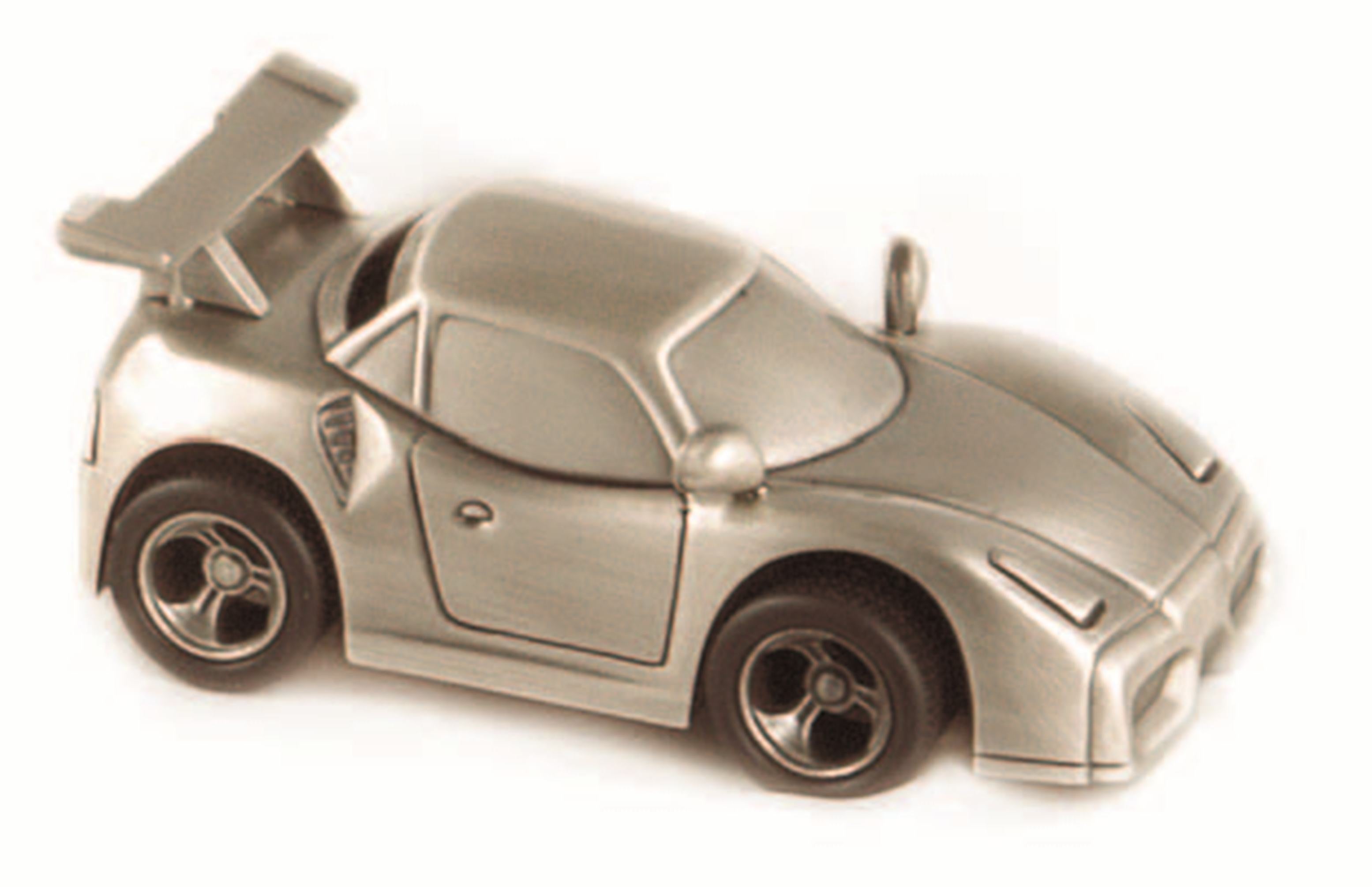Pewter Plated Sports Car Bank, 1.75"H, 4.75"L, 2.5"W
