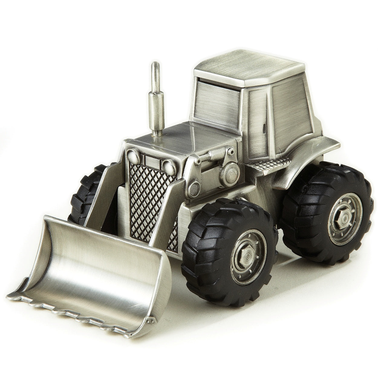 Pewter Plated Bulldozer Bank, 3.25"H, 5.25"L, 3.25"W