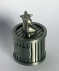 Pewter Plated Tooth box w/donkey