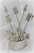 Mice cheese picks holder with 6 picks